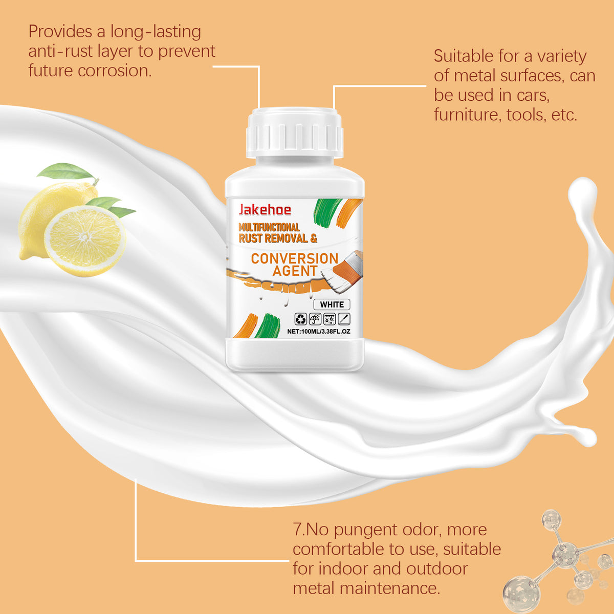 Rust Remover & Converter Coating for Metal Care DIY