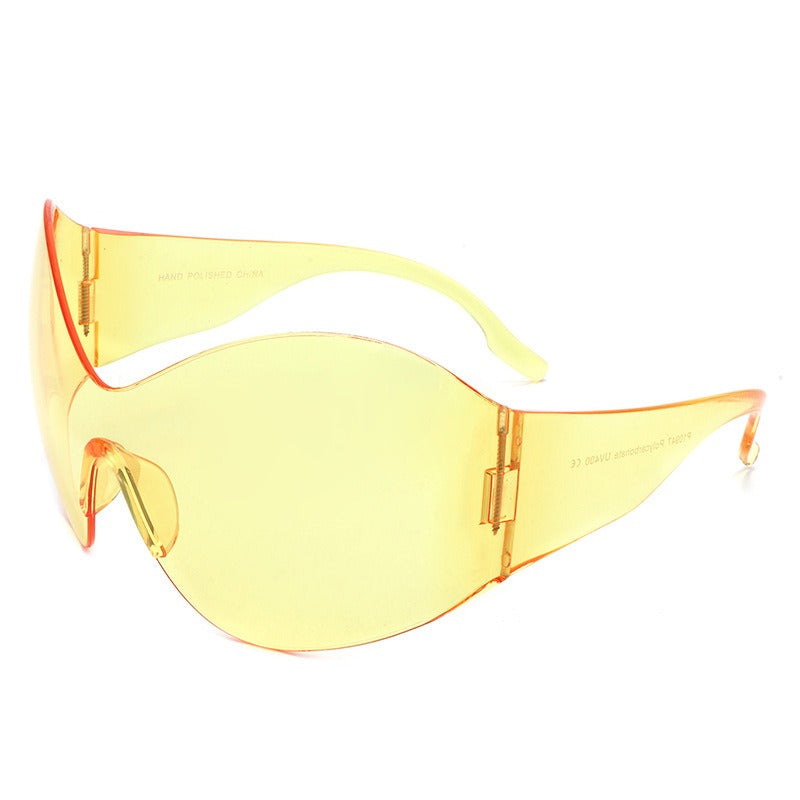 Oversized Shield Sunglasses for Futuristic Street Style