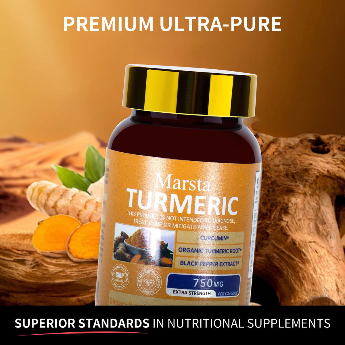 Curcumin 750mg with Bioperine for Joint Health & Absorption