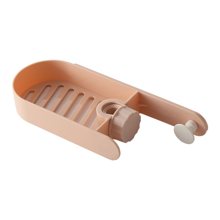 Punch-Free Faucet Sponge Rack for Tidy Kitchen Sinks