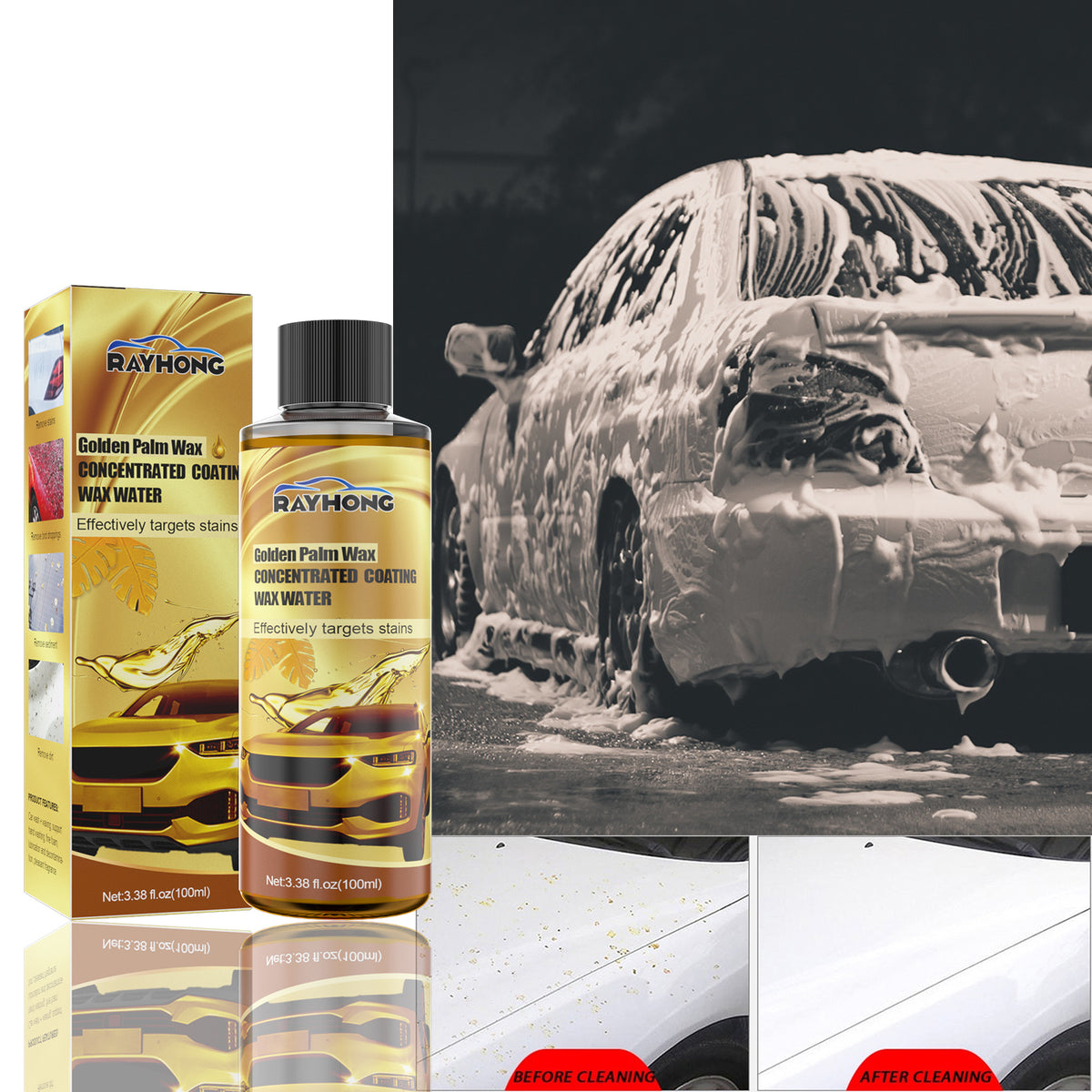 Concentrated Car Wax Coating for Stubborn Stain Removal