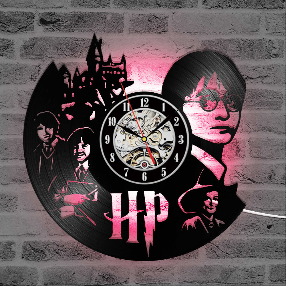 Harry Potter Vinyl Record Wall Clock Statement Decor