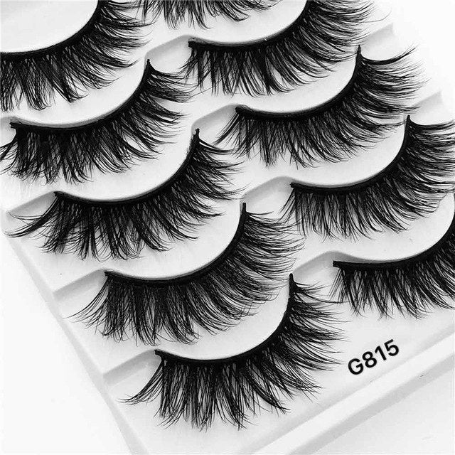 False Eyelashes: Dramatic 3D Volume, 5 Lash Styles