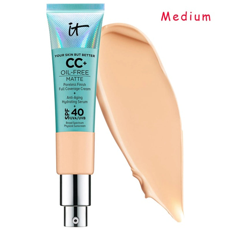 Matte CC Cream Full Coverage SPF 40 for Oily Skin