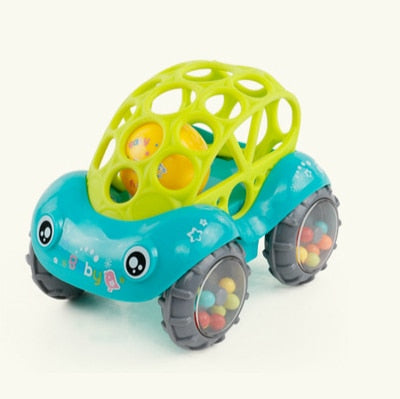 Baby Sensory Push Toy – Soft-Grip Rolling Car for Play
