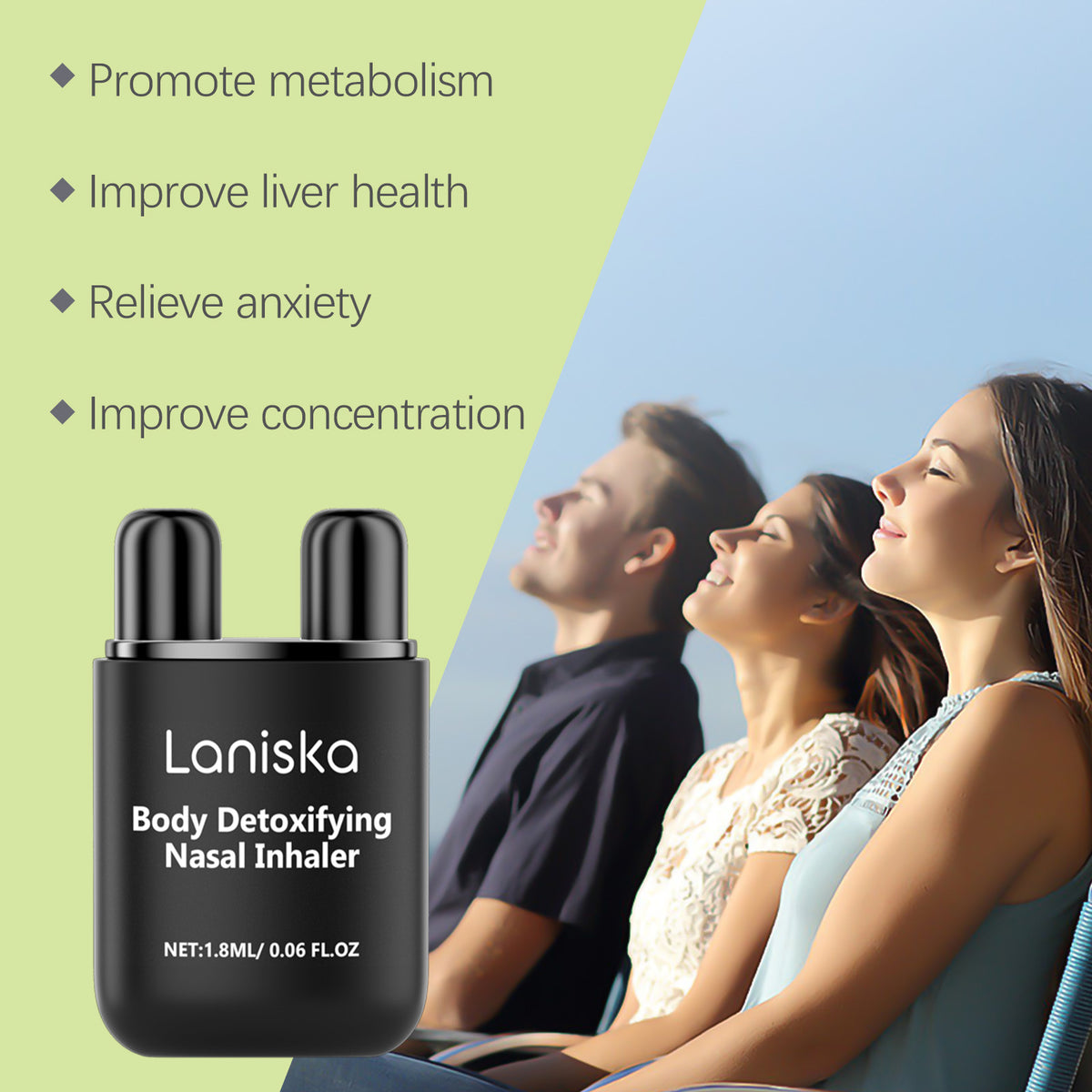 Dual-Port Nasal Inhaler for Portable Calm and Focus