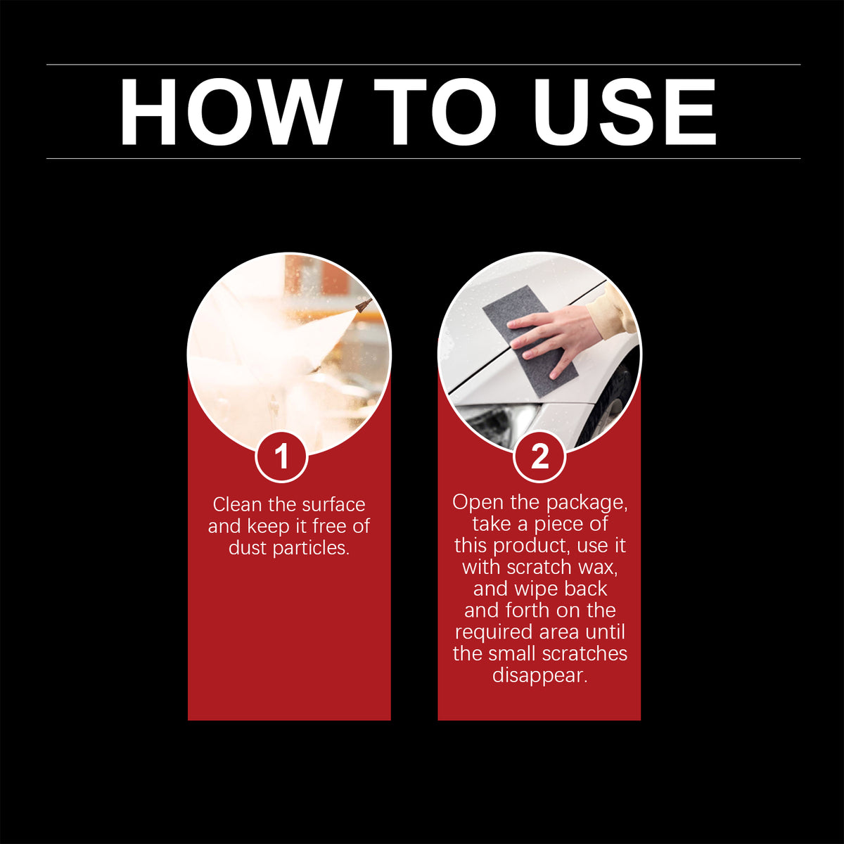 Car Scratch Remover Cloths for Easy Minor Paint Scuffs