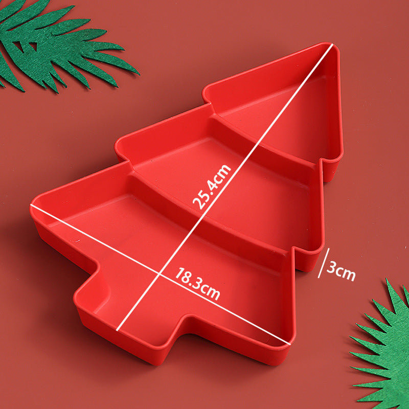 Christmas Tree Snack Plate for Organized Holiday Serving