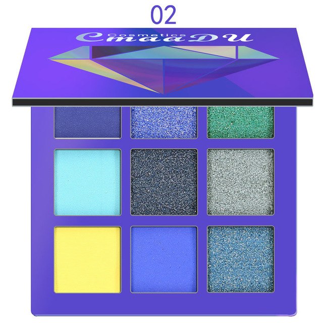 9-Color Eyeshadow Palette for Bold, Colorful Looks