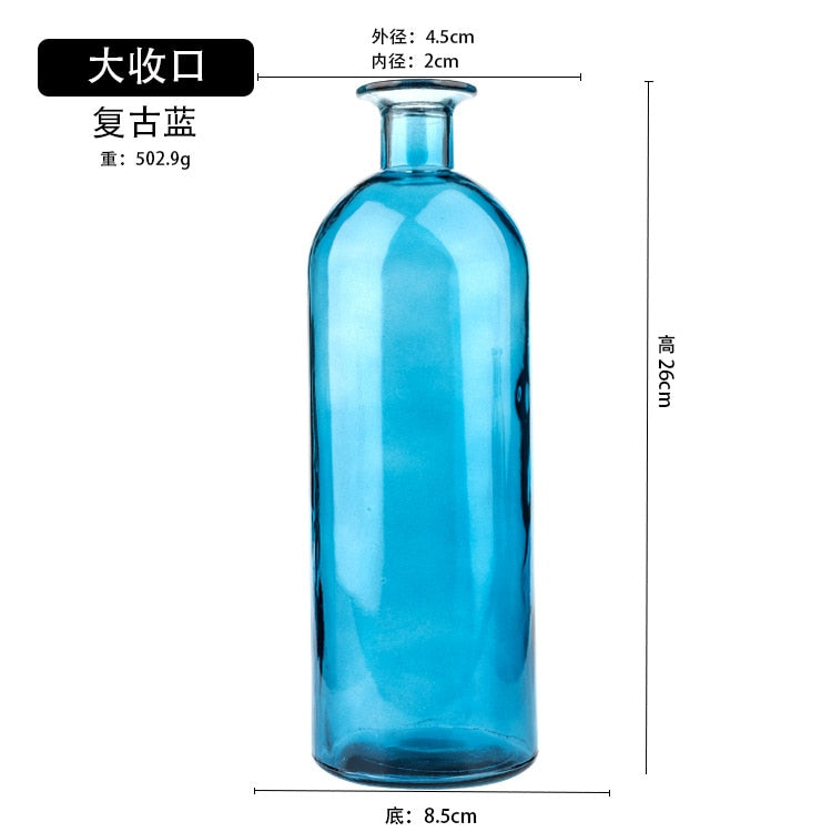 Nordic Tinted Glass Bud Vase for Dried Flowers