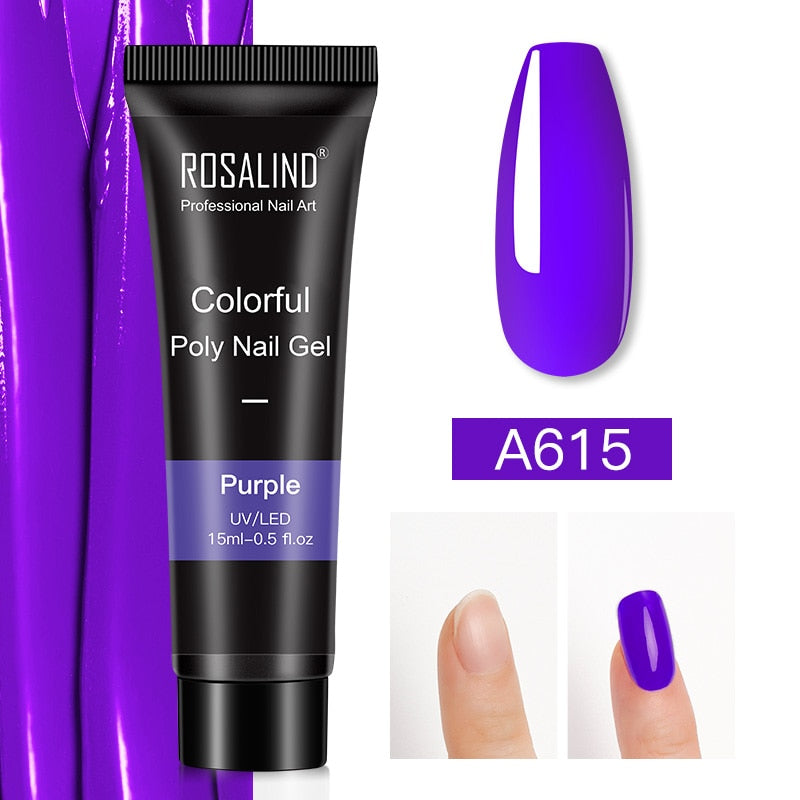 Glitter Poly Nail Gel Extensions for Salon-Style Sparkle