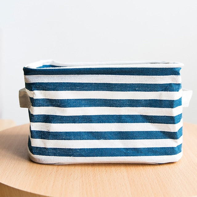Foldable Fabric Storage Bin for Toys and Desktop Clutter