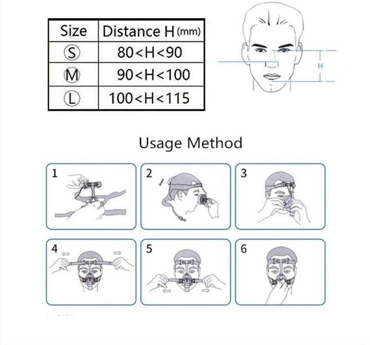 Full Face CPAP Mask with Adjustable Fit — Leak-Free Sleep