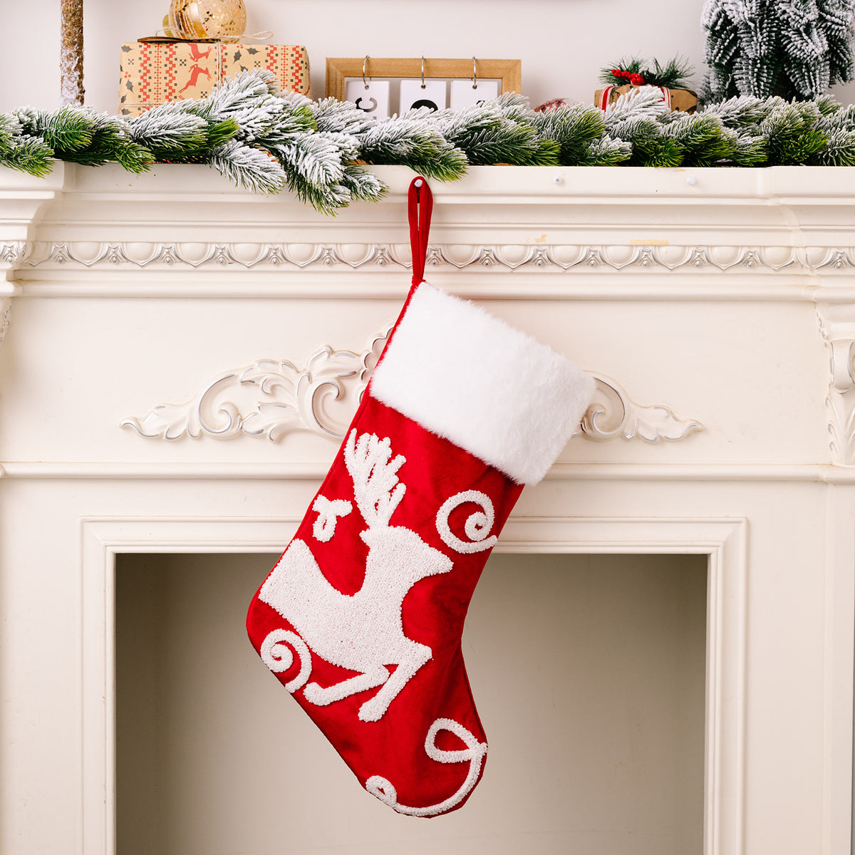 Christmas Stockings Set of 3 for Festive Mantel Decor