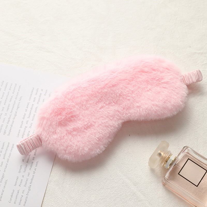 Cute Plush Sleep Mask — Light-Blocking Comfort for Deeper