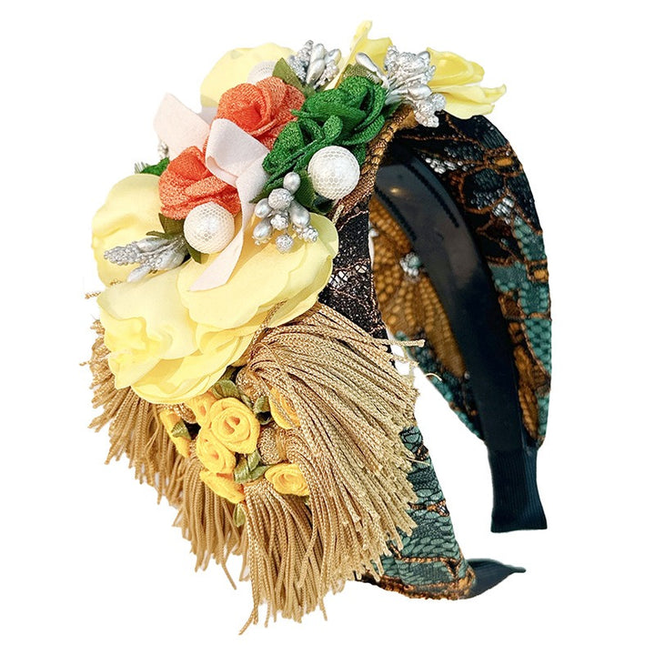 Handmade Flower Headband for Romantic Statement Style