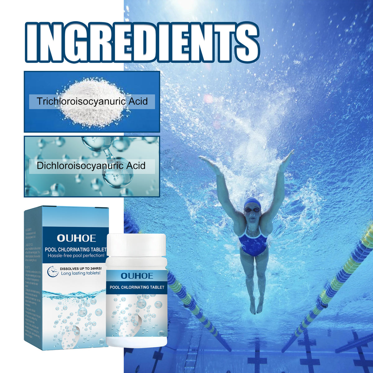 Pool Chlorinating Tablets for Cleaner, Clearer Water