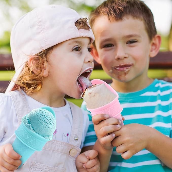 Silicone Ice Cream Scoop Cone That Stands Up for Kids