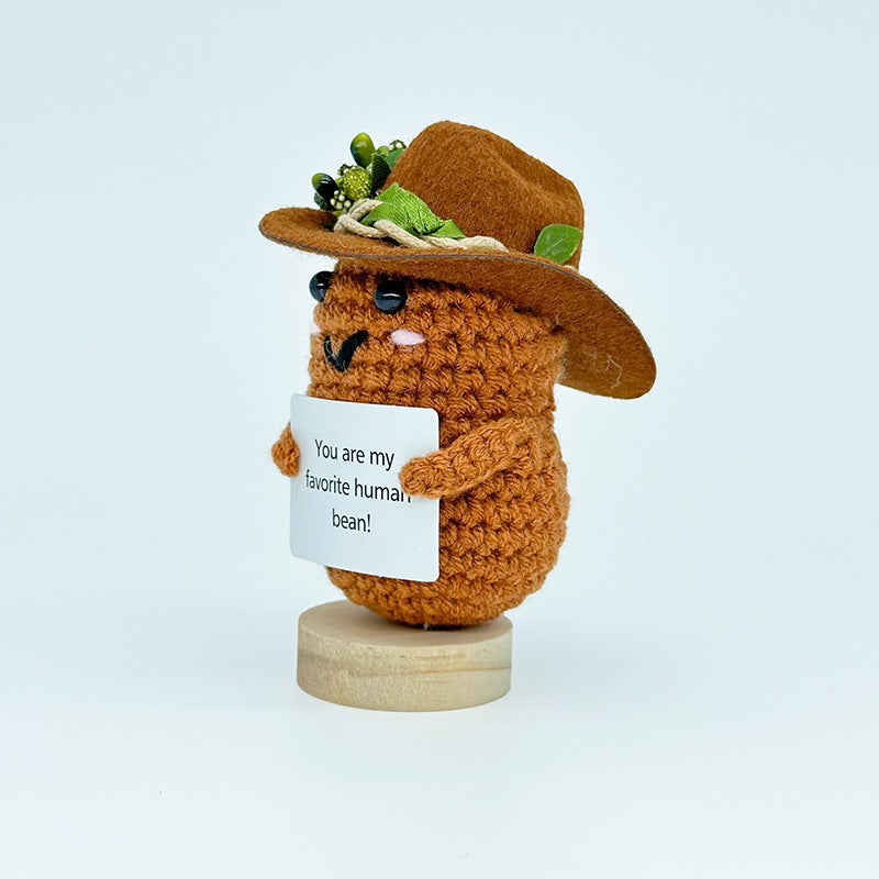 Handmade Knitted Gift Doll With Heartfelt Message