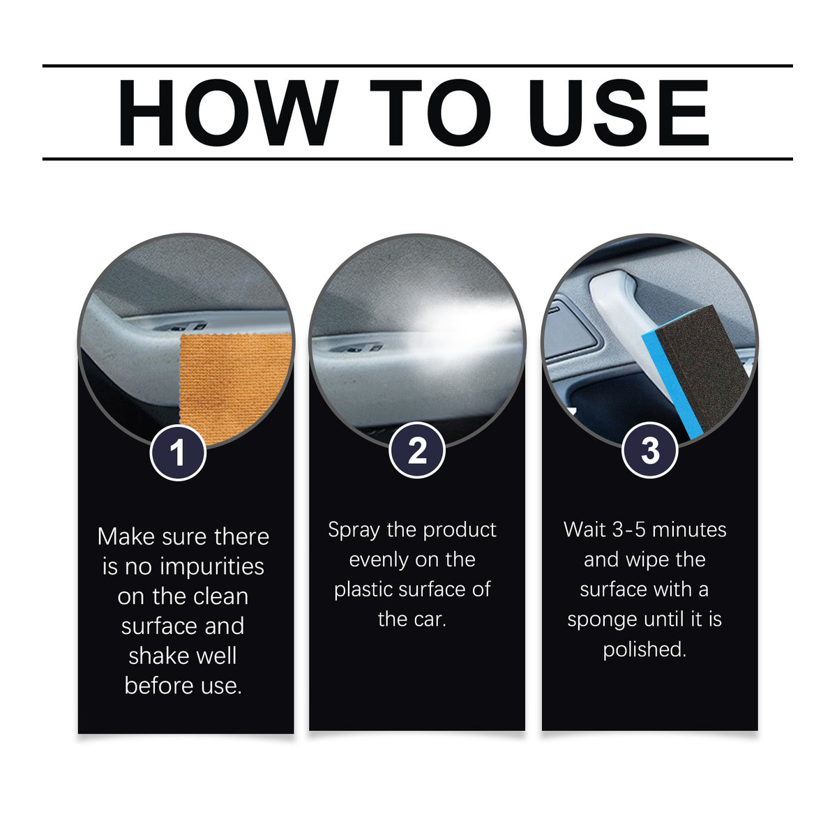 Automotive Plastic Restorer Spray for Faded Interior Trim