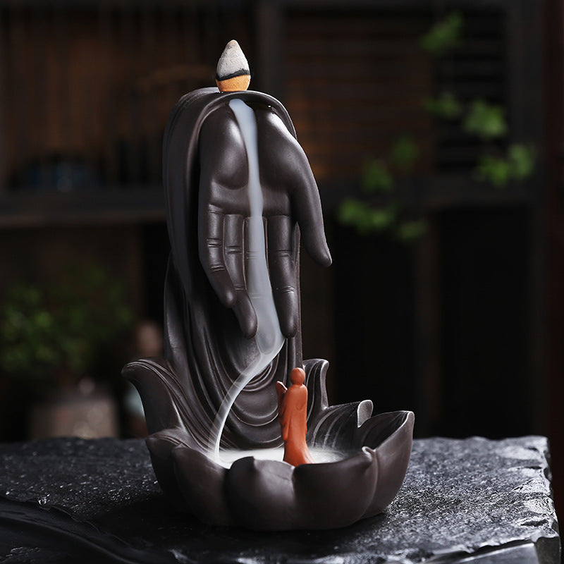Backflow Incense Burner for Calming Smoke Waterfalls