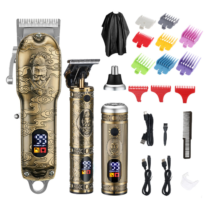 3-in-1 Hair Clippers with Precision Metal Grooming Kit