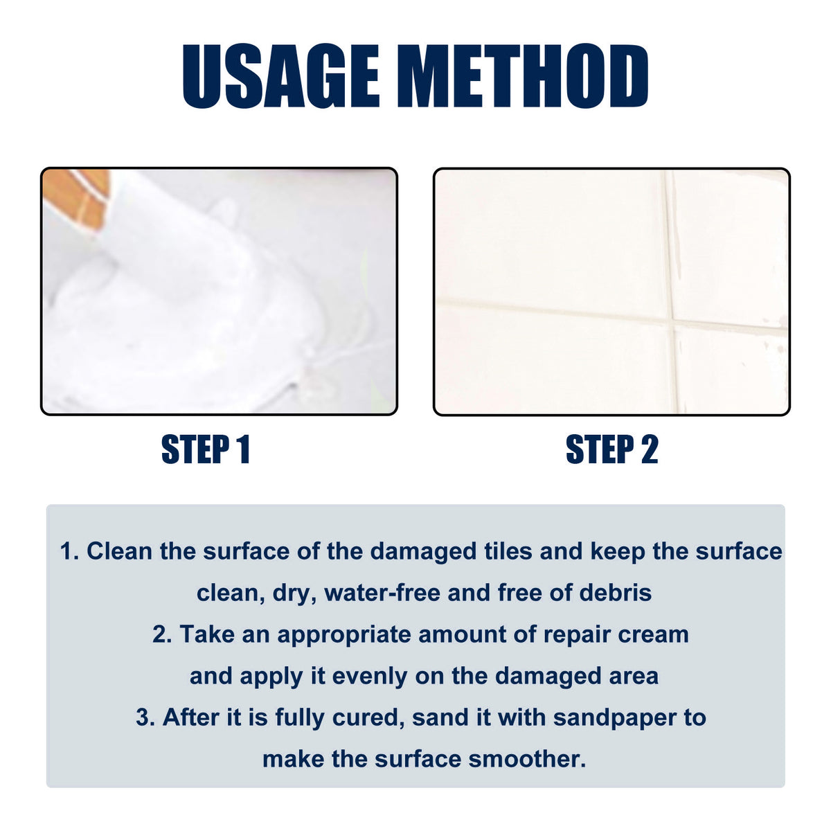 Tile Repair Adhesive for Clean Ceramic Surface Fixes