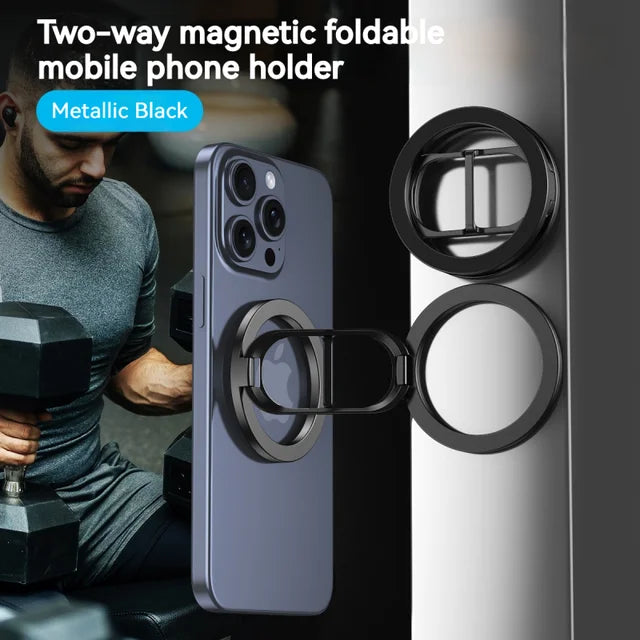 Magnetic Phone Stand for iPhone, Folds Flat for Pockets