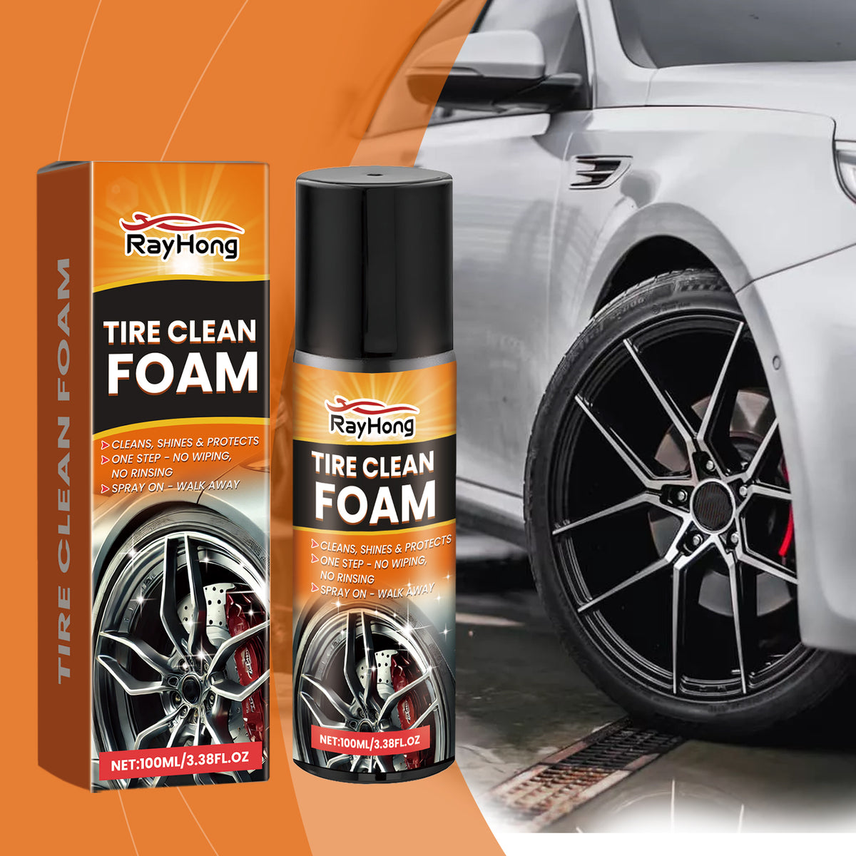 Automotive Wheel Cleaner Foam for Fast, Deep Shine