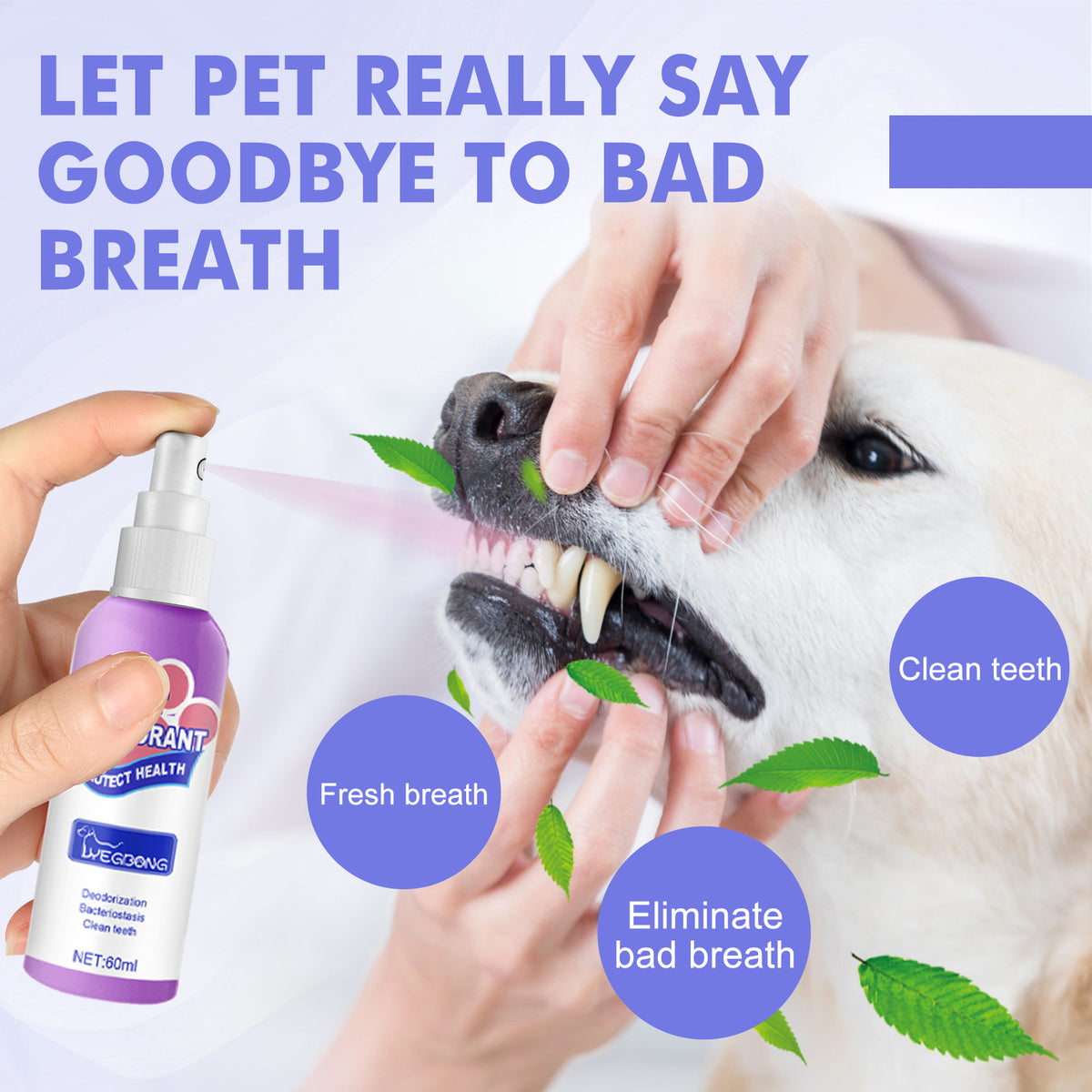 Pet Oral Spray for Fresher Breath and Cleaner Teeth