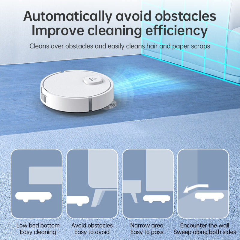 3-in-1 Robot Vacuum: 1000Pa Auto-Clean for Pet Hair