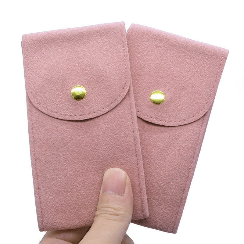 Velvet Watch Pouch with Snap Button, Scratch-Resistant