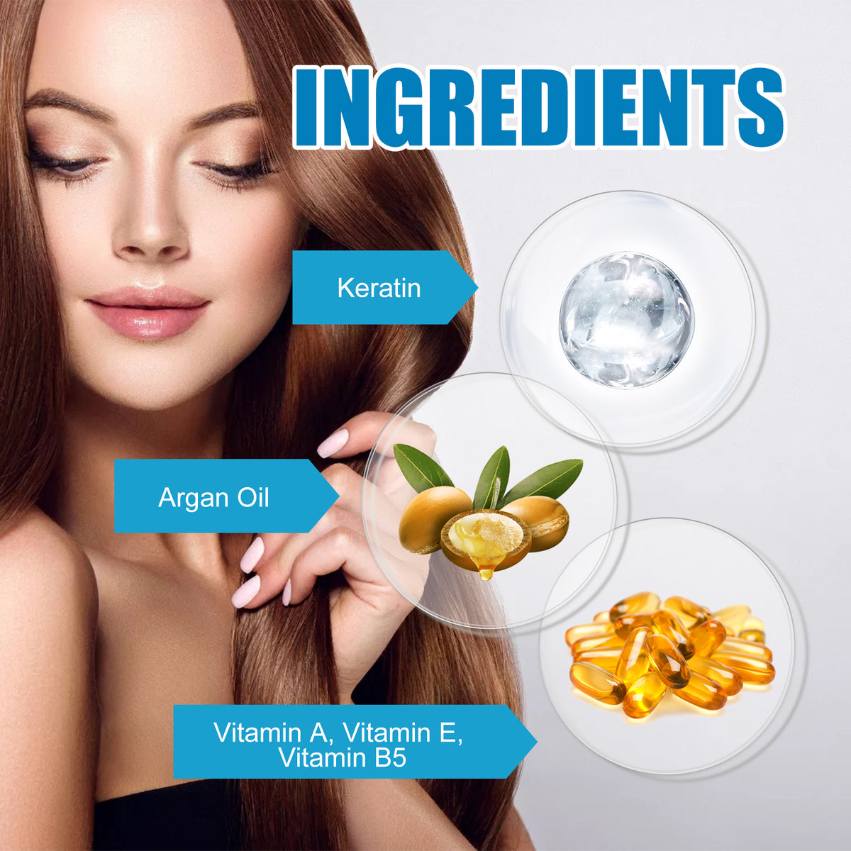 Hair Serum Capsules for Smooth, Shiny, Manageable Hair