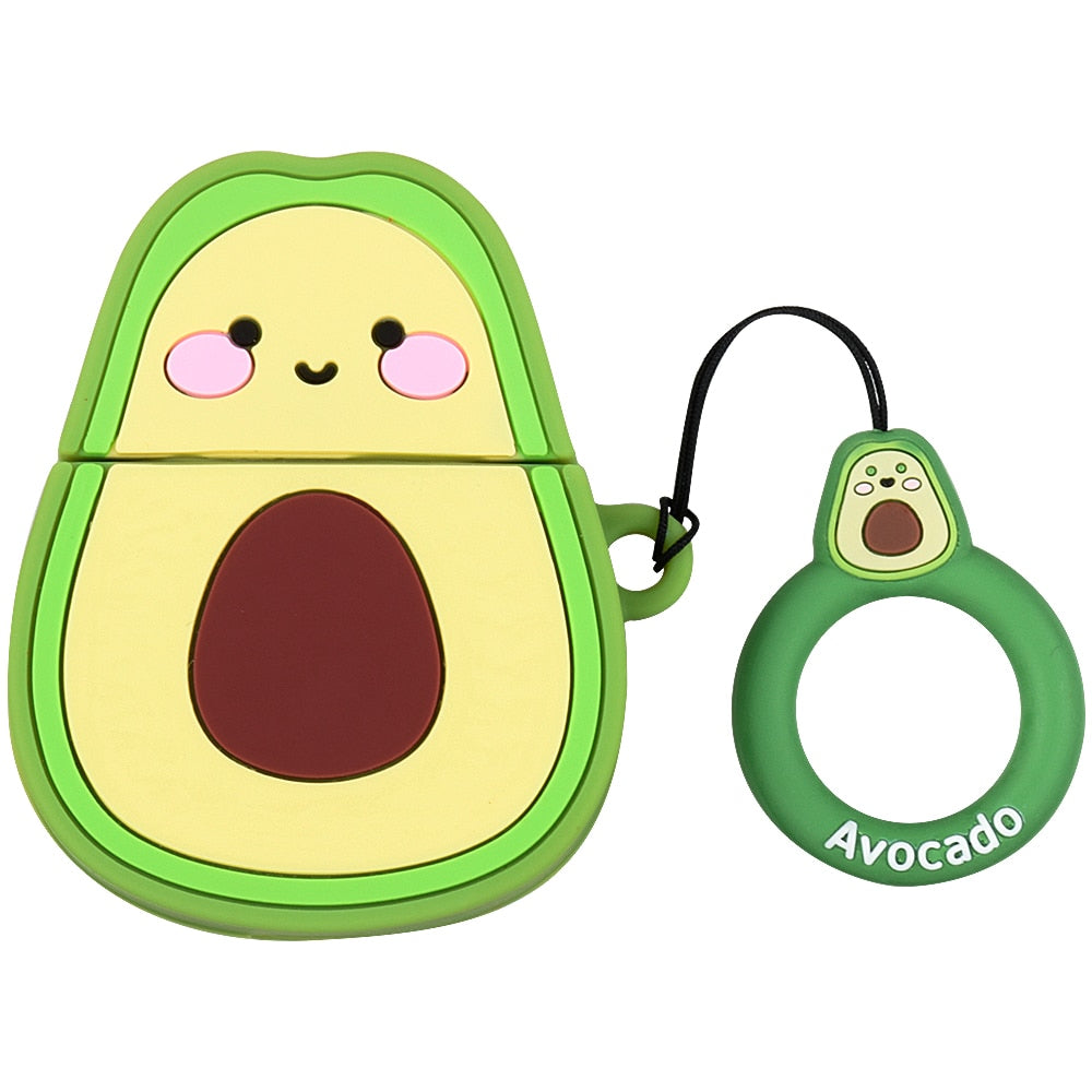 Cute 3D Avocado Silicone Case for AirPods Protection