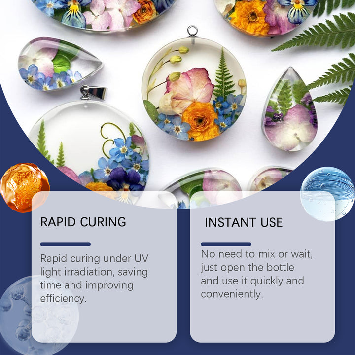 UV Resin Glue for Jewelry, Fast-Curing DIY Crafts