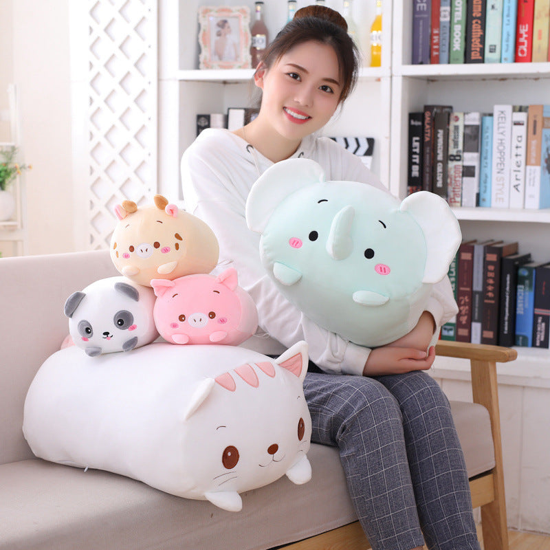 Oversized Cuddly Cartoon Plush Pillow for Cozy Lounging