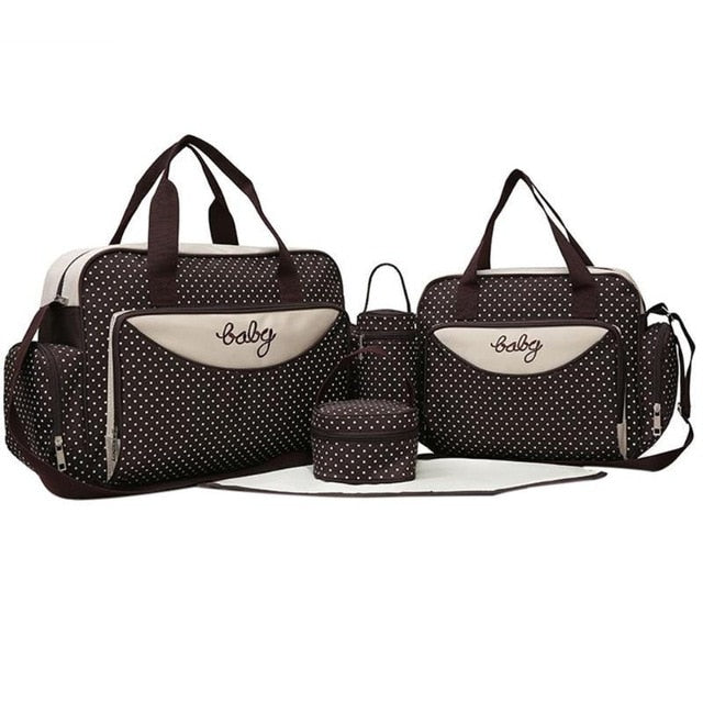 5-Piece Diaper Bag Set for Organized Baby Outings
