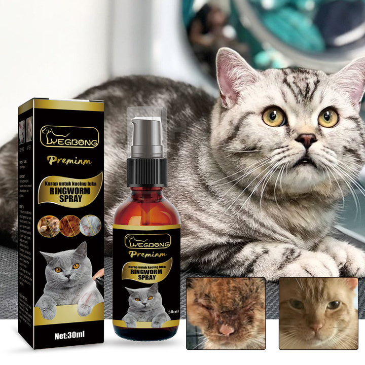 Cat Ringworm Spray for Targeted Pet Skin Care, 30ml
