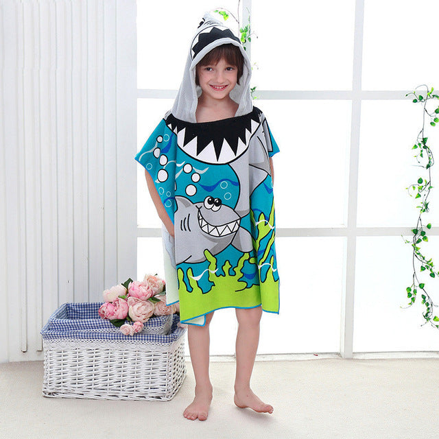 Kids Hooded Beach Towel for Quick-Dry Full Coverage