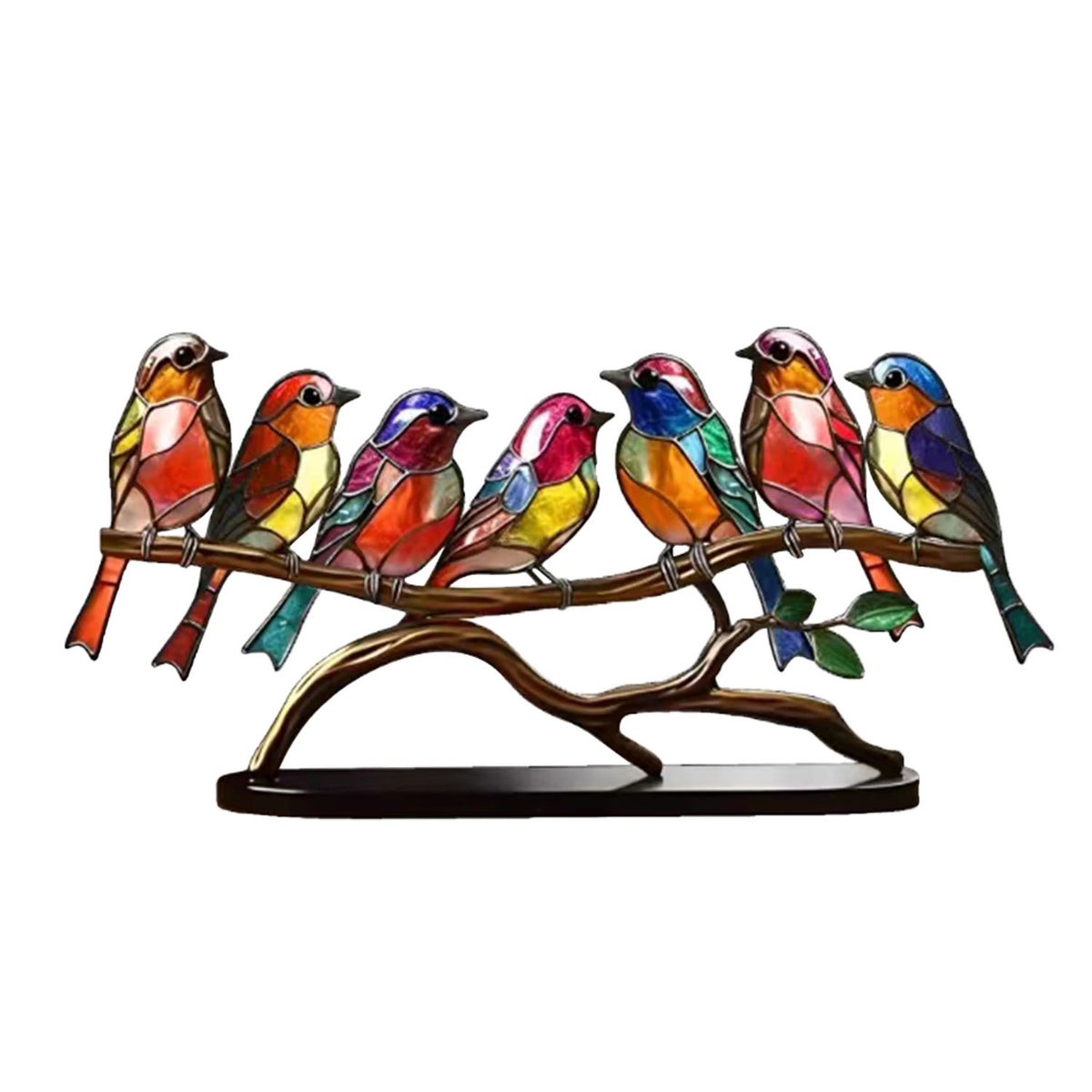 Bird Sculpture Decor – Colorful Nature Tabletop Accent