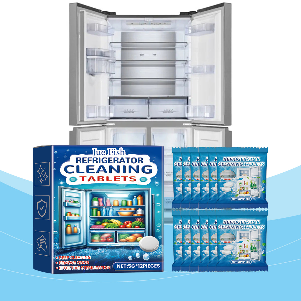 Refrigerator Cleaning Tablets for Odors and Stains