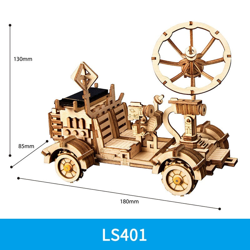 Solar Wooden Model Building Kit for Screen-Free STEM
