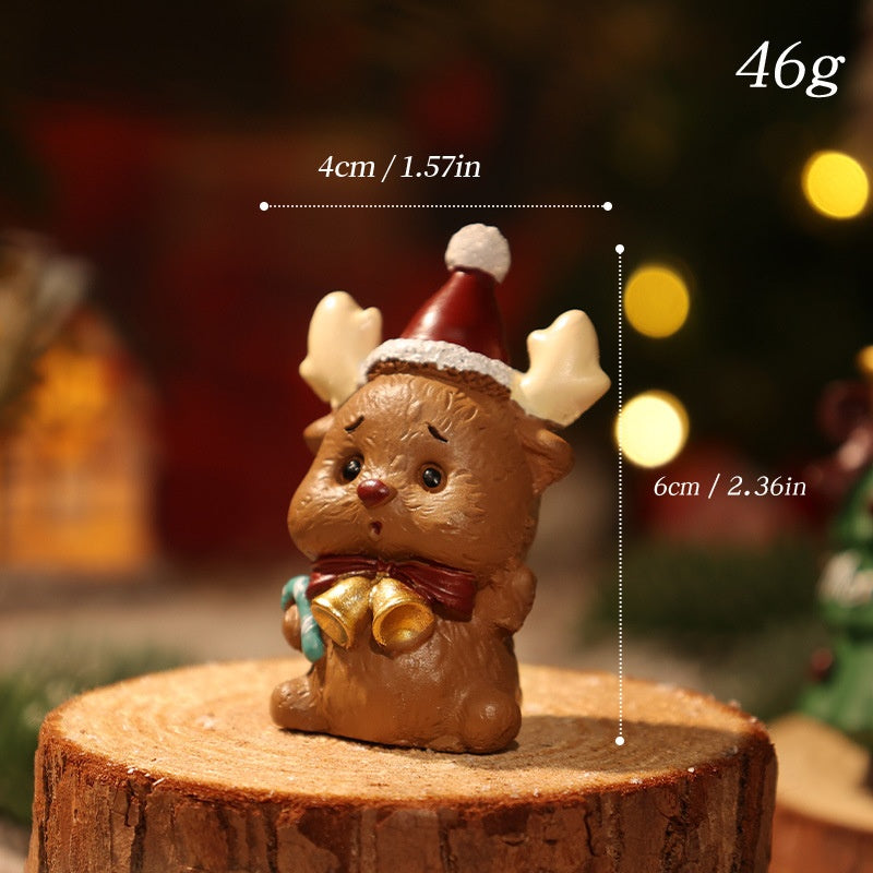 Christmas Reindeer Figurine for Festive Tabletop Decor
