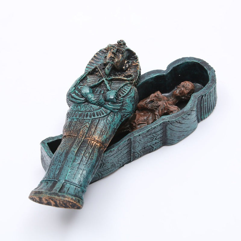 Egyptian Mummy Coffin Fish Tank Ornament for Aquariums