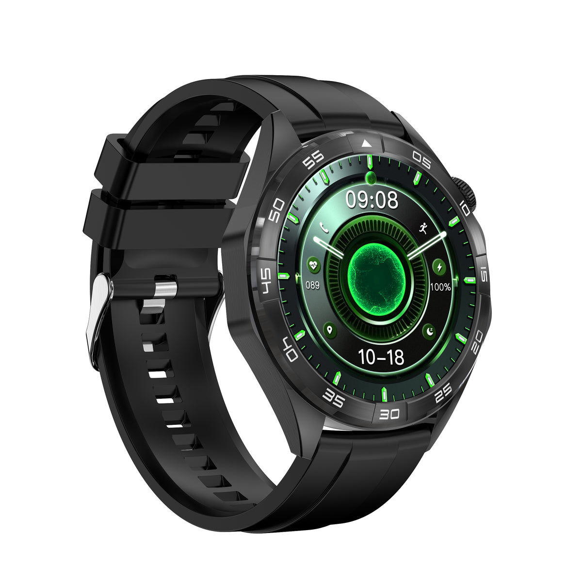 Round Smart Watch with Heart Rate & Fitness Tracking