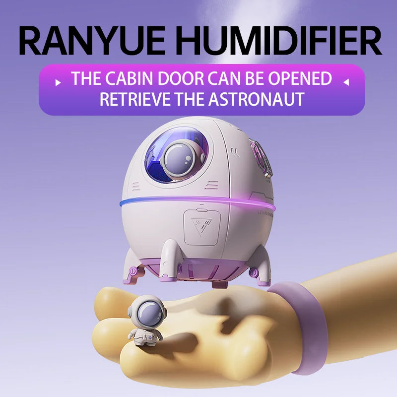 Astronaut Capsule Humidifier with Colorful LED Glow