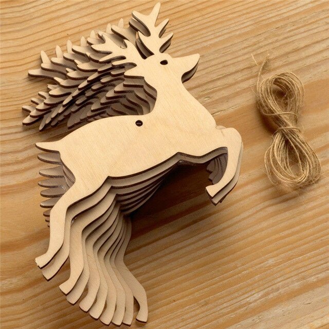Wood Christmas Ornaments for Rustic Holiday Tree Decor
