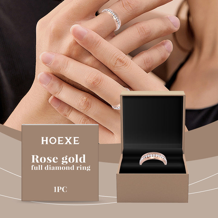 Rose Gold Ring Ladies - Sparkle That Doesn't Fade