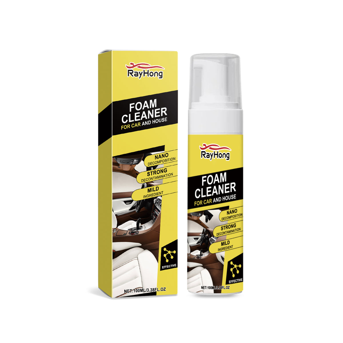 Car Interior Foam Cleaner for Stubborn Dirt & Stains