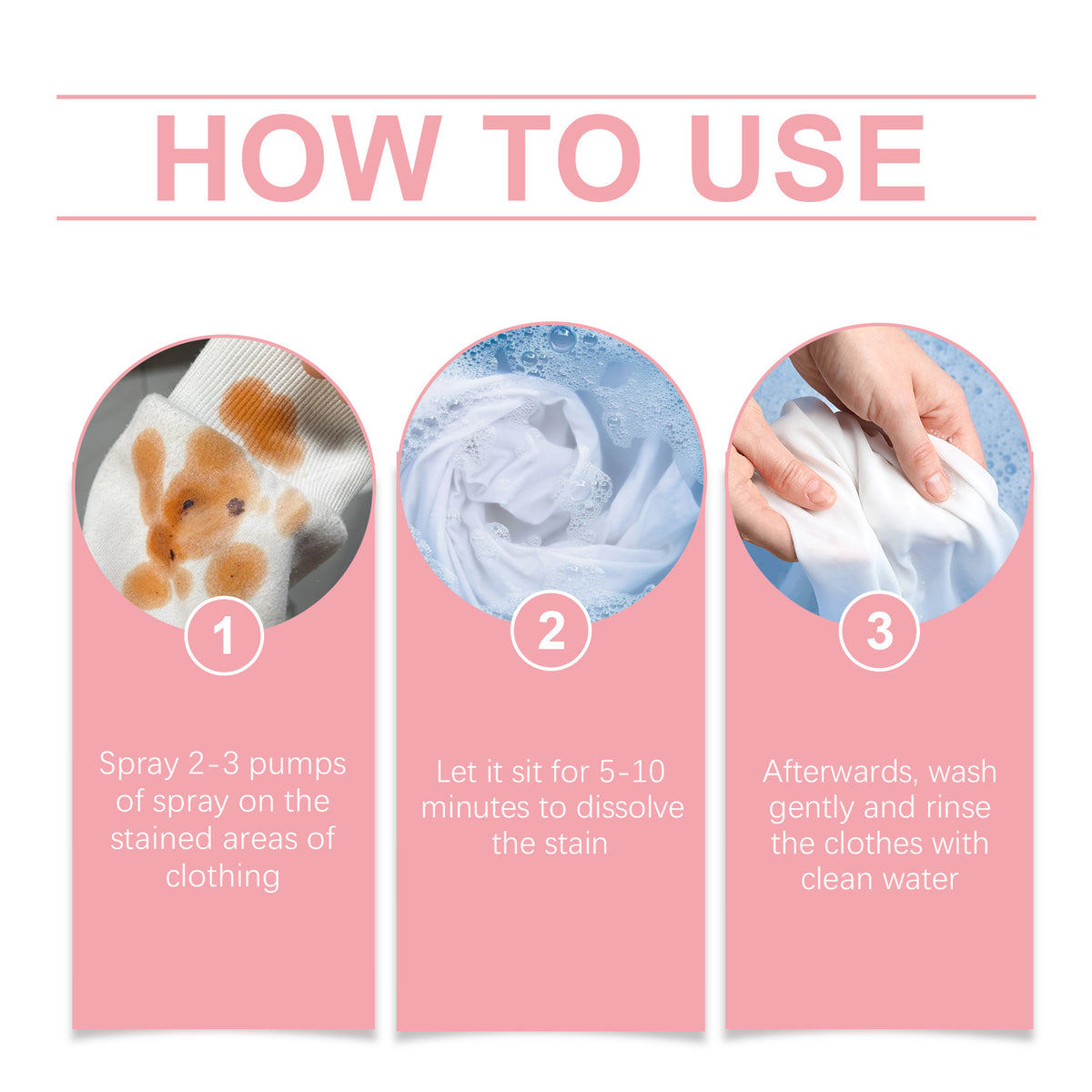 Baby Clothes Stain Remover Spray for Gentle Fiber Care